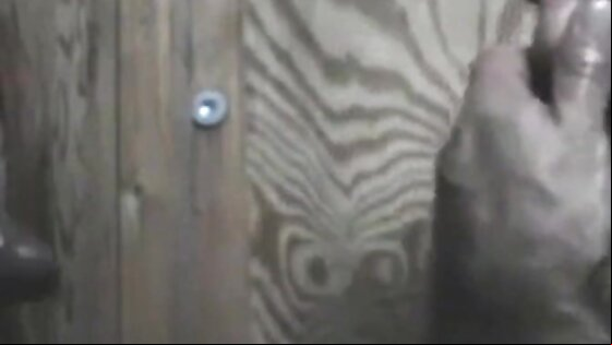 BBC Getting Sucked Through Glory hole & Swallows Cum